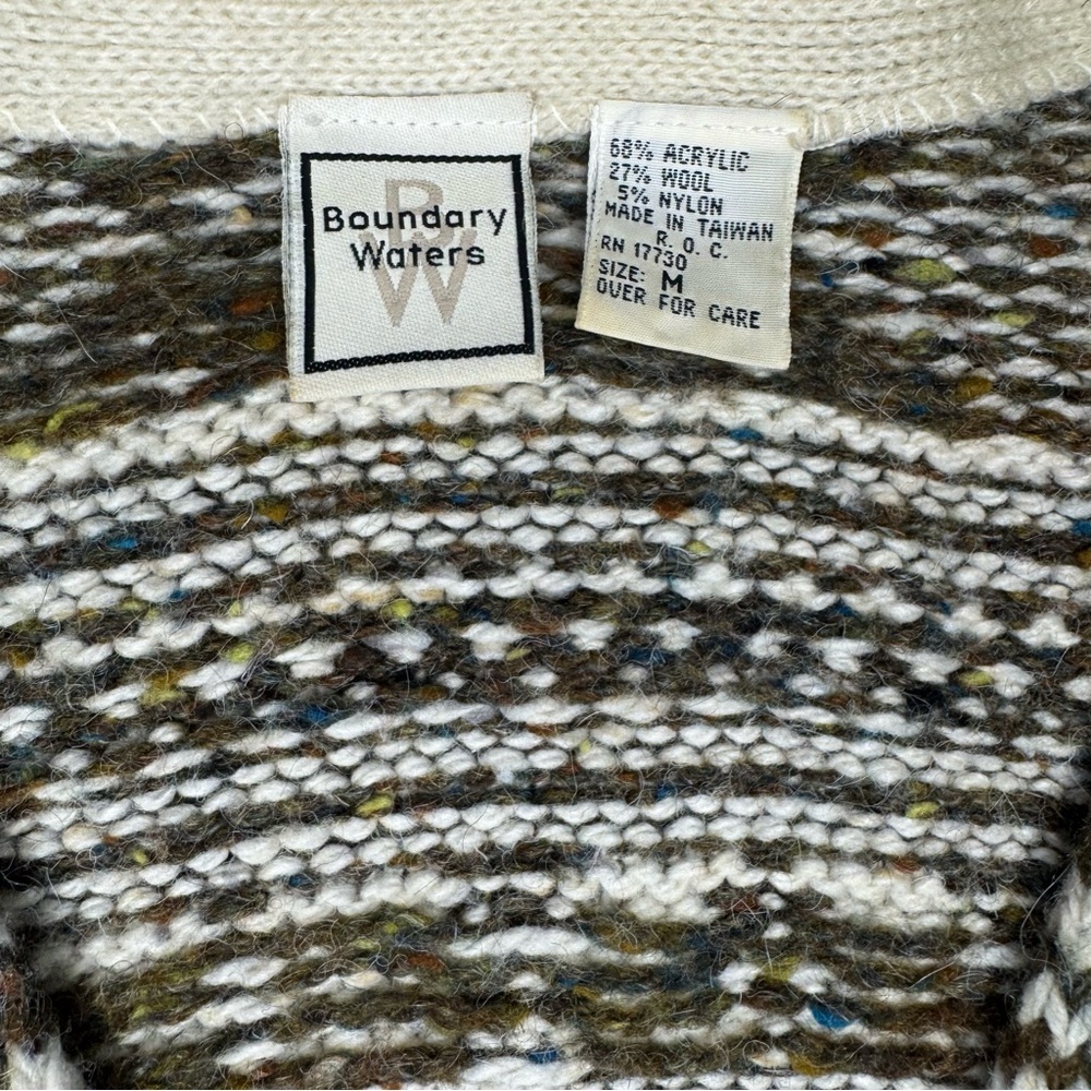 Boundary Waters Nordic Patterned Knit Wool Blend Vest - Picture 4 of 4